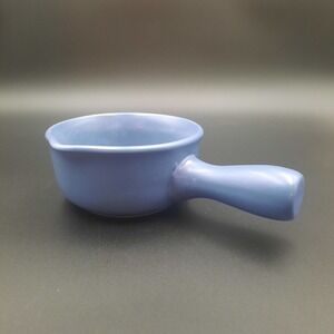 Vintage Technique Flame‎ Blue Ceramic Saucepan with Handle 5.5"